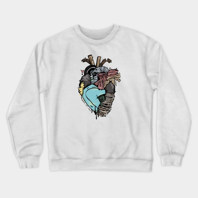 TRASHEART Crewneck Sweatshirt by DavesNotHome